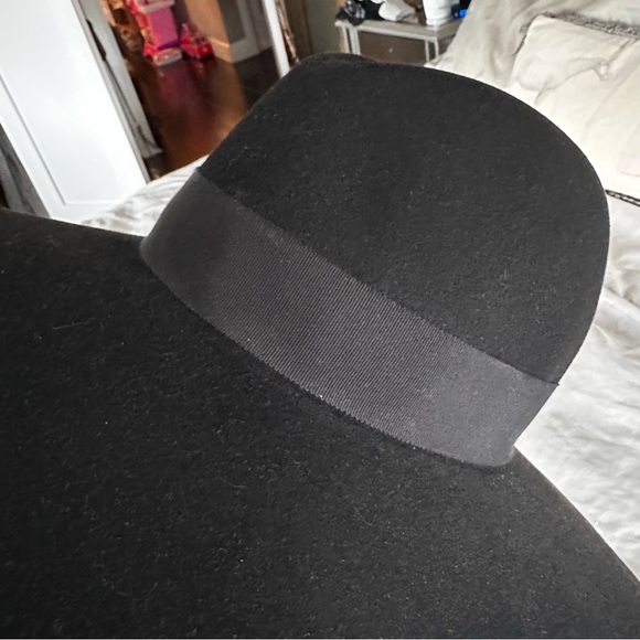 SAINT LAURENT Paris Runway Hedi Slimane Fedora Rabbit Fur Women's Hat 56 - Picture 4 of 7